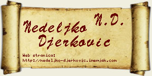 Nedeljko Đerković vizit kartica